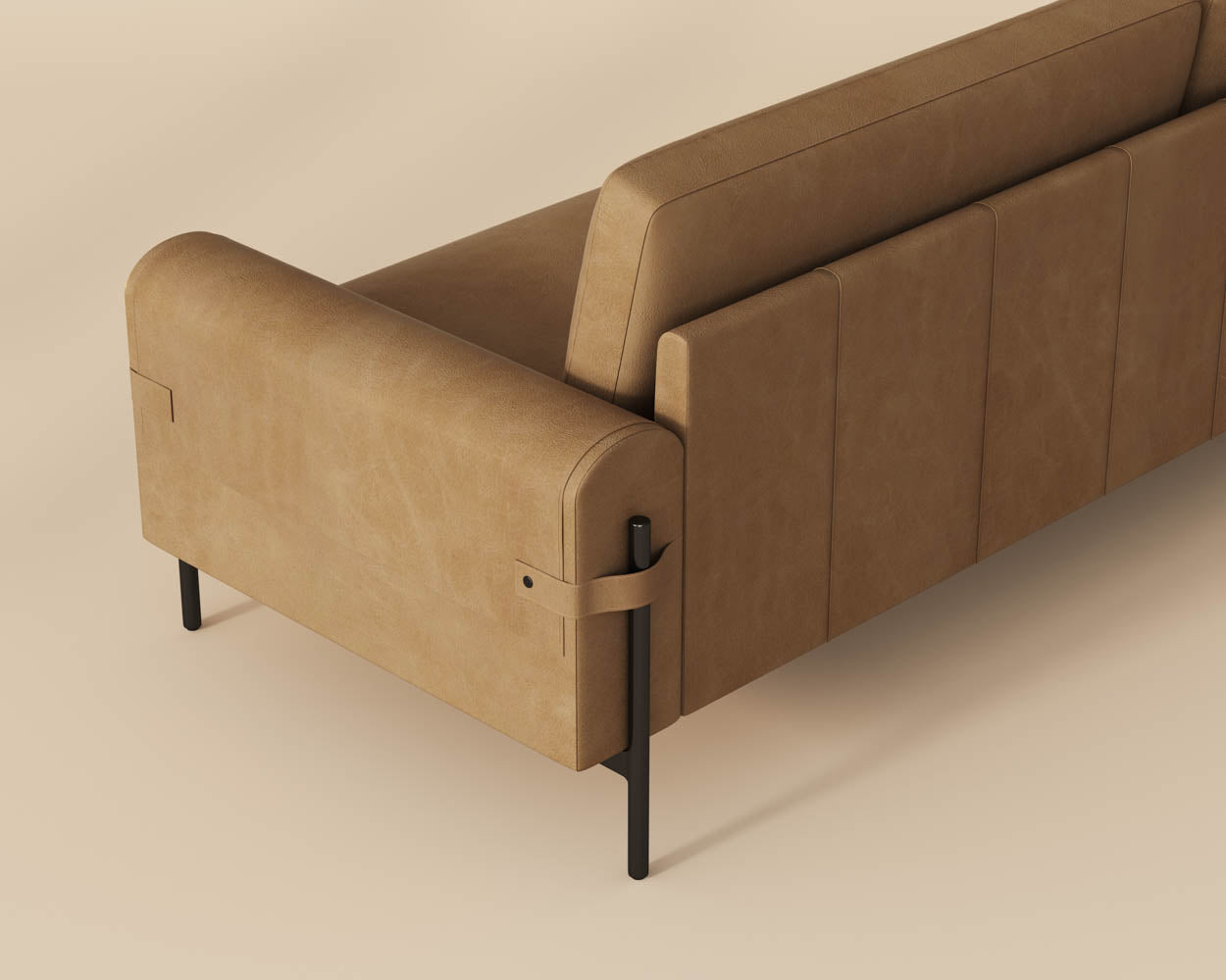 Camus Sofa - Ludlow Sesame Leather