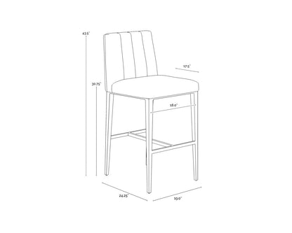 Wilbur Barstool - Milliken Cognac