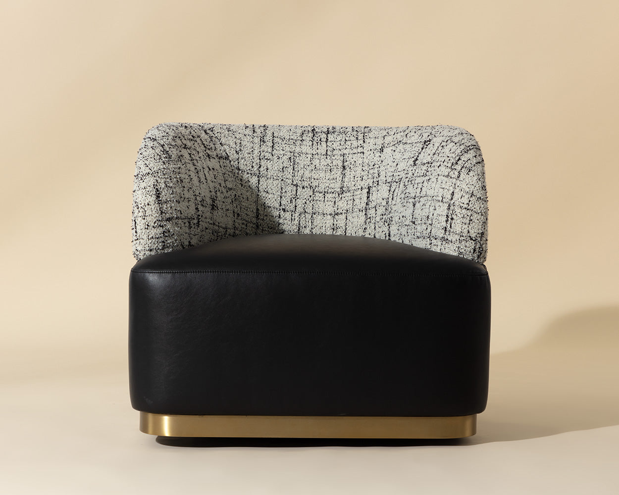Brinda Swivel Lounge Chair - Bravo Black / Halton Birch