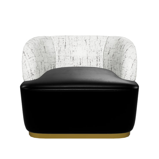 Brinda Swivel Lounge Chair - Bravo Black / Halton Birch