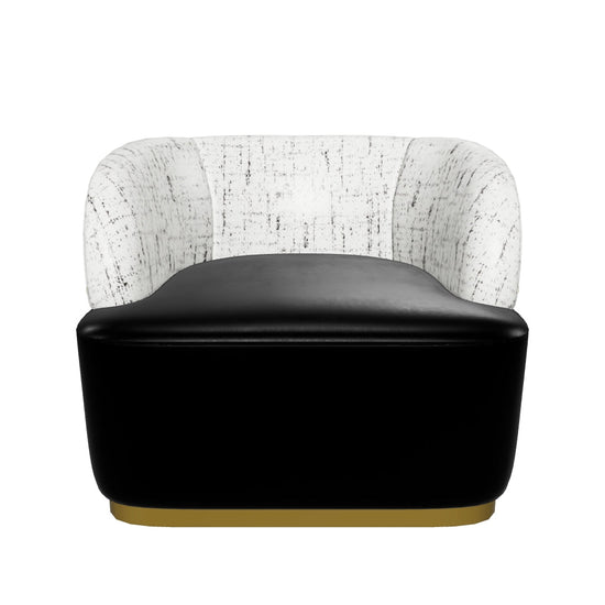 Brinda Swivel Lounge Chair - Bravo Black / Halton Birch