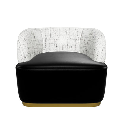 Brinda Swivel Lounge Chair - Bravo Black / Halton Birch
