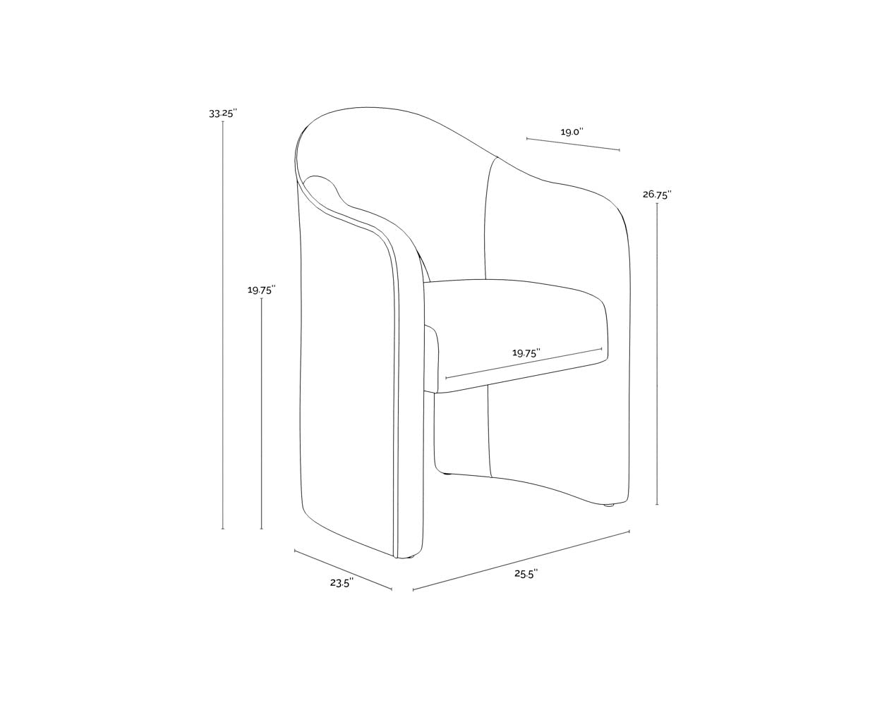 Anaya Dining Armchair - Bergen Olive