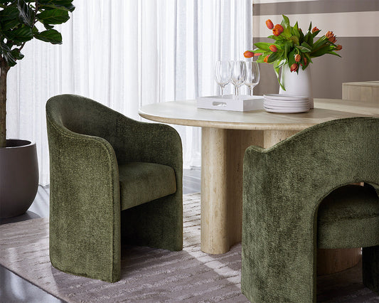 Anaya Dining Armchair - Bergen Olive