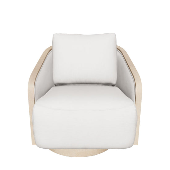 Tasia Swivel Lounge Chair - Effie Linen