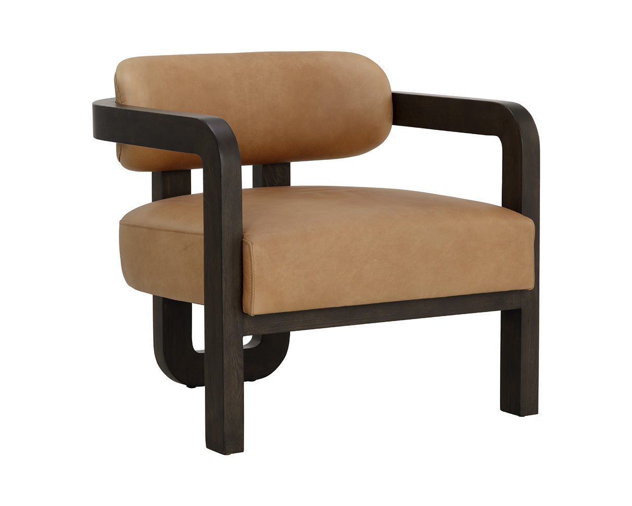Madrone Lounge Chair - Brown - Ludlow Sesame Leather