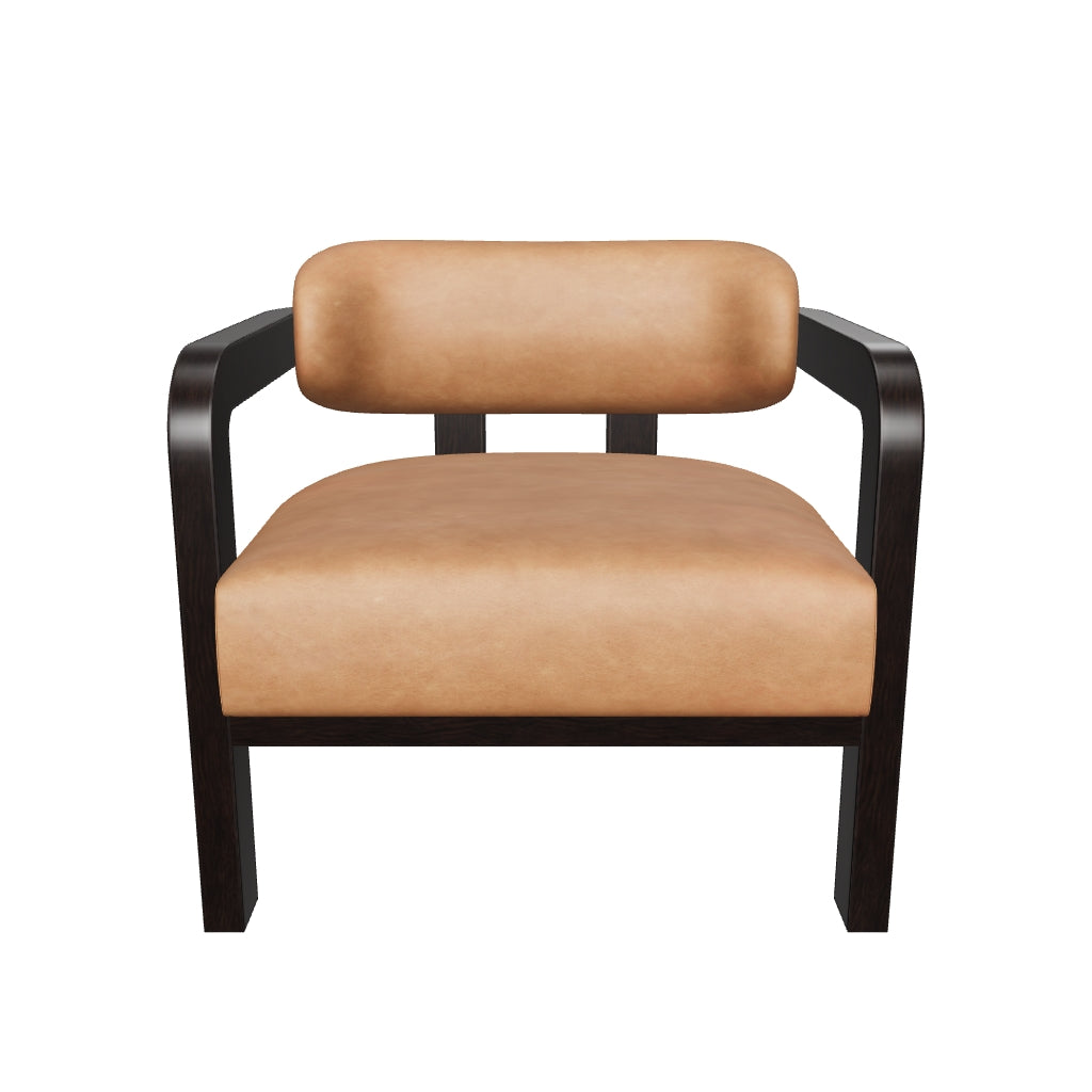 Madrone Lounge Chair - Brown - Ludlow Sesame Leather