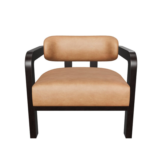 Madrone Lounge Chair - Brown - Ludlow Sesame Leather