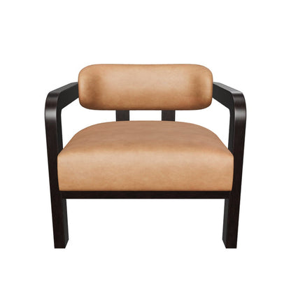 Madrone Lounge Chair - Brown - Ludlow Sesame Leather