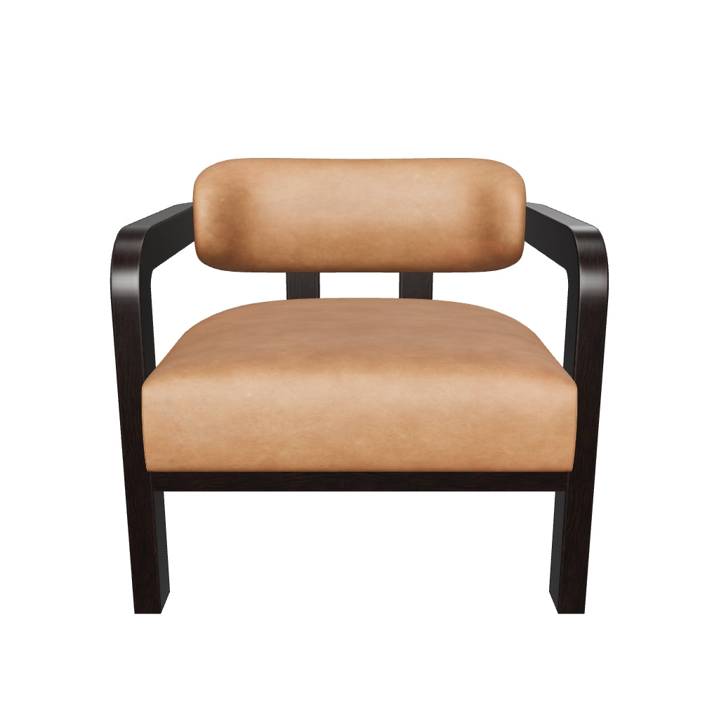 Madrone Lounge Chair - Brown - Ludlow Sesame Leather
