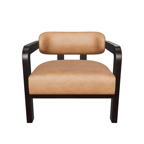 Madrone Lounge Chair - Brown - Ludlow Sesame Leather