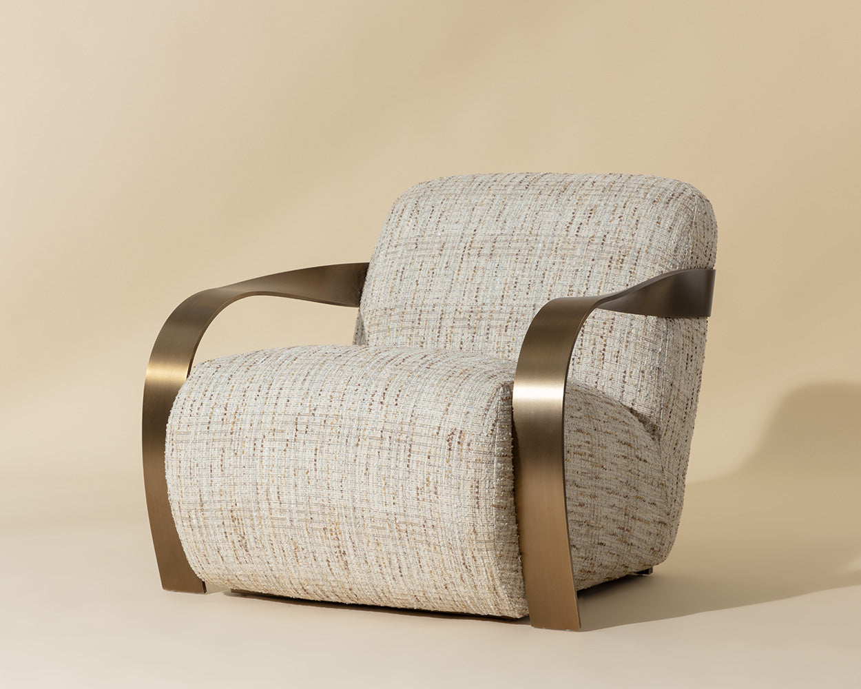 Sonesta Lounge Chair - Antique Brass - Haute Cobblestone