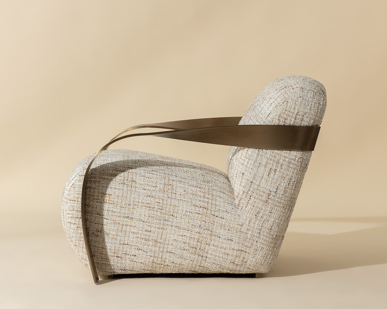 Sonesta Lounge Chair - Antique Brass - Haute Cobblestone