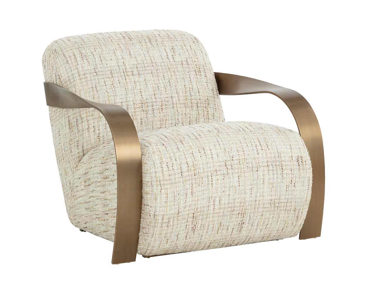 Sonesta Lounge Chair - Antique Brass - Haute Cobblestone