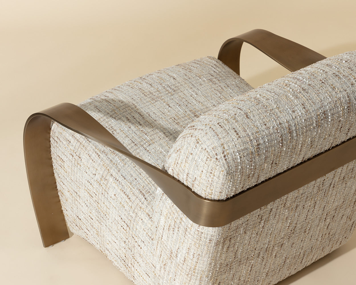 Sonesta Lounge Chair - Antique Brass - Haute Cobblestone