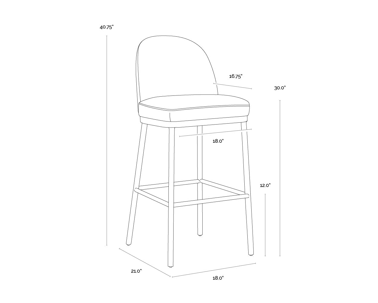 Lavania Barstool - Meg Taupe / Porcini Taupe