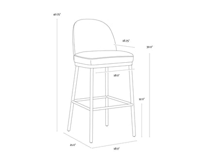 Lavania Barstool - Meg Taupe / Porcini Taupe