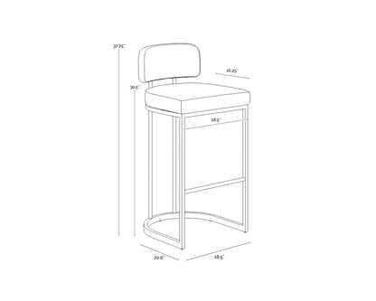 Larissa Barstool - Napa Cognac / Rhea Light Barley