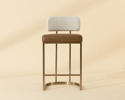 Larissa Counter Stool - Napa Cognac / Rhea Light Barley