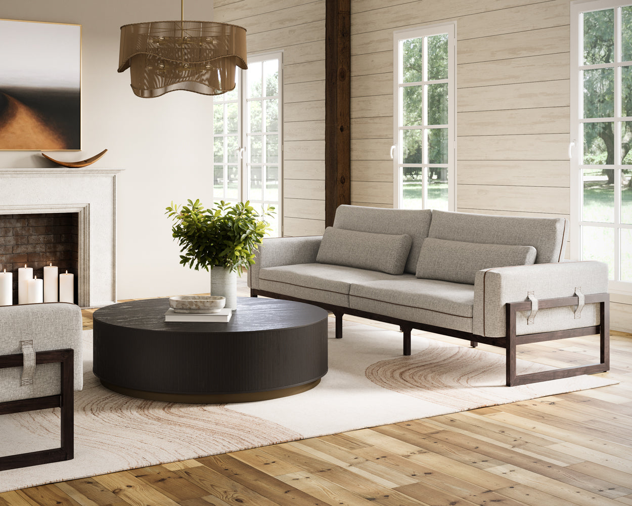 Kalla Coffee Table - Round - Charcoal