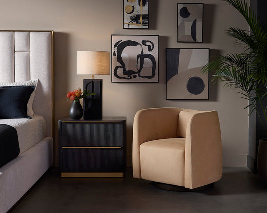 Kalla Nightstand - Small - Charcoal