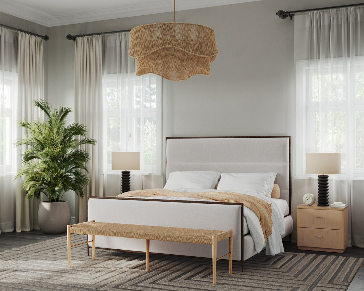 Yasmine Bed - King - Zenith Alabaster