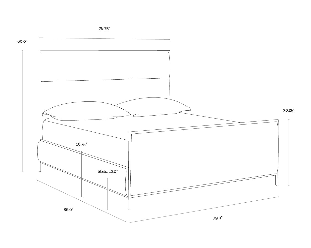 Yasmine Bed - King - Zenith Alabaster