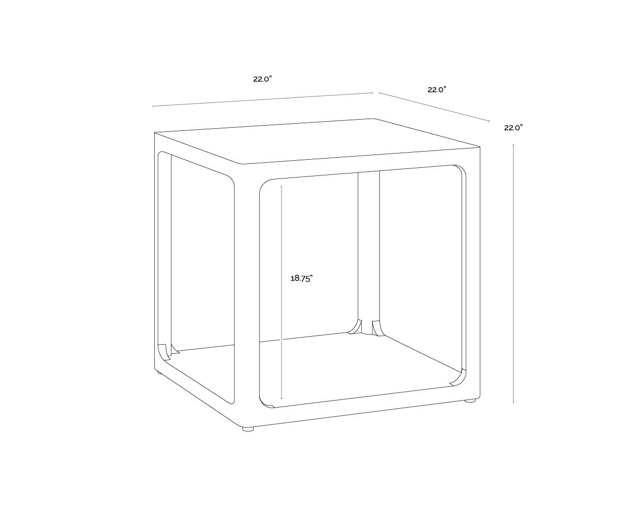 Doncaster Side Table - Black