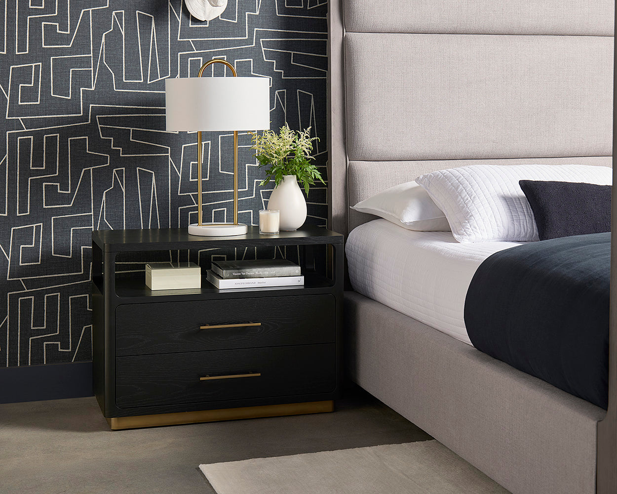 Danette Nightstand - Black