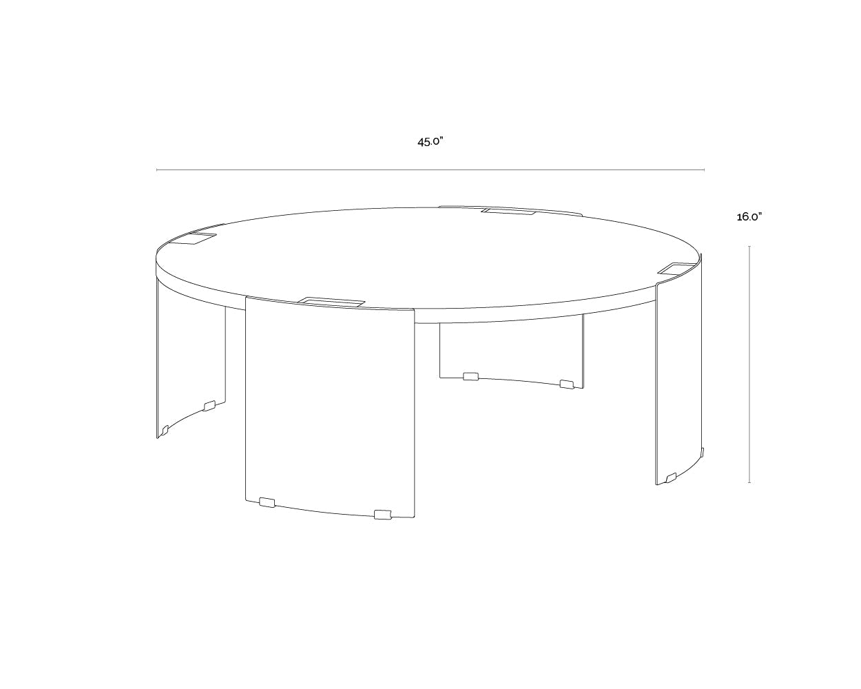 Gallus Coffee Table - Carbon