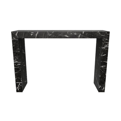 Axle Console Table - Marble Look - Black