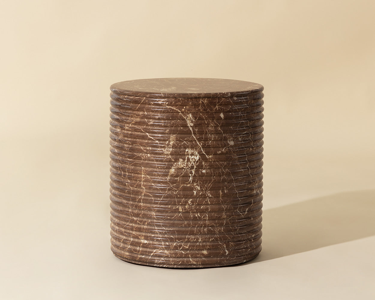 Riva Stool - Marble Look - Mocha