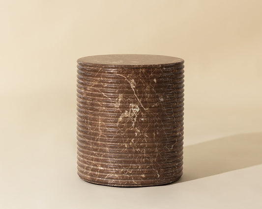 Riva Stool - Marble Look - Mocha