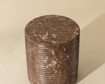 Riva Stool - Marble Look - Mocha