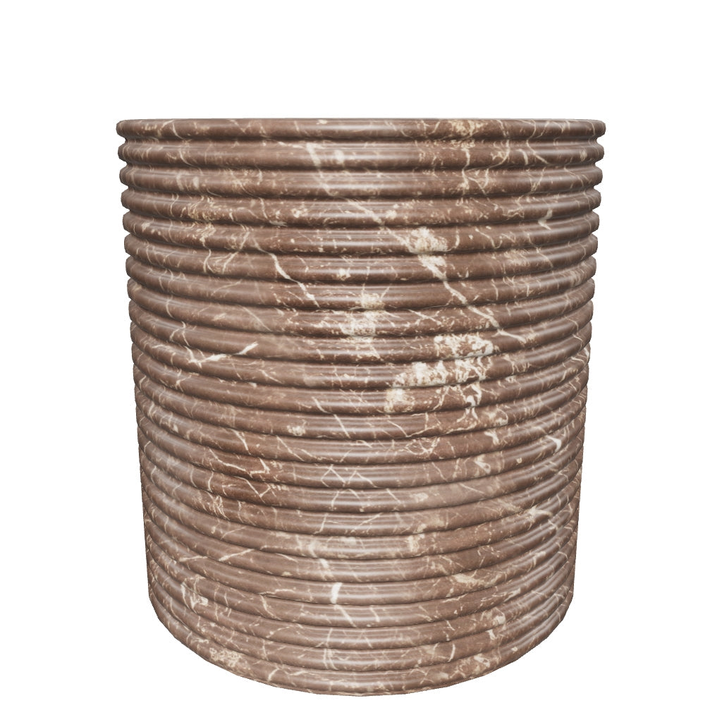 Riva Stool - Marble Look - Mocha