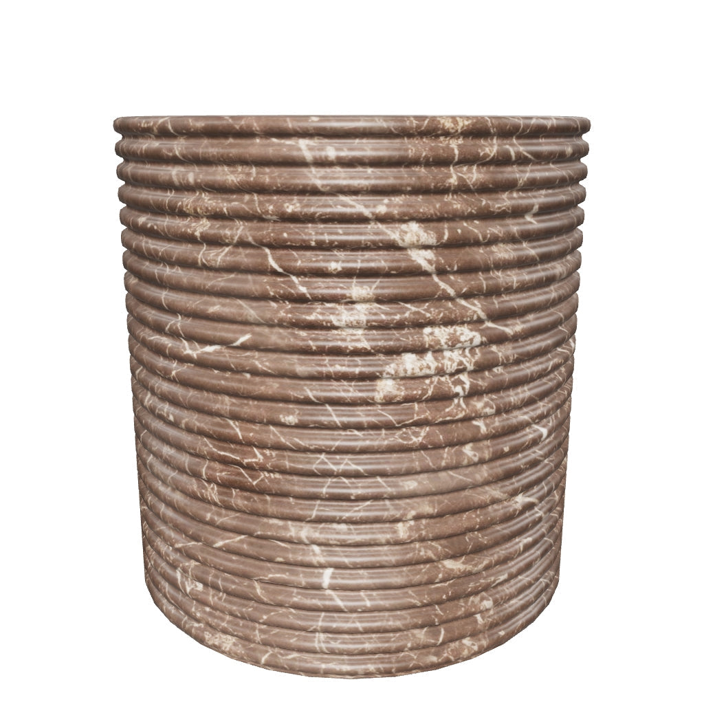 Riva Stool - Marble Look - Mocha