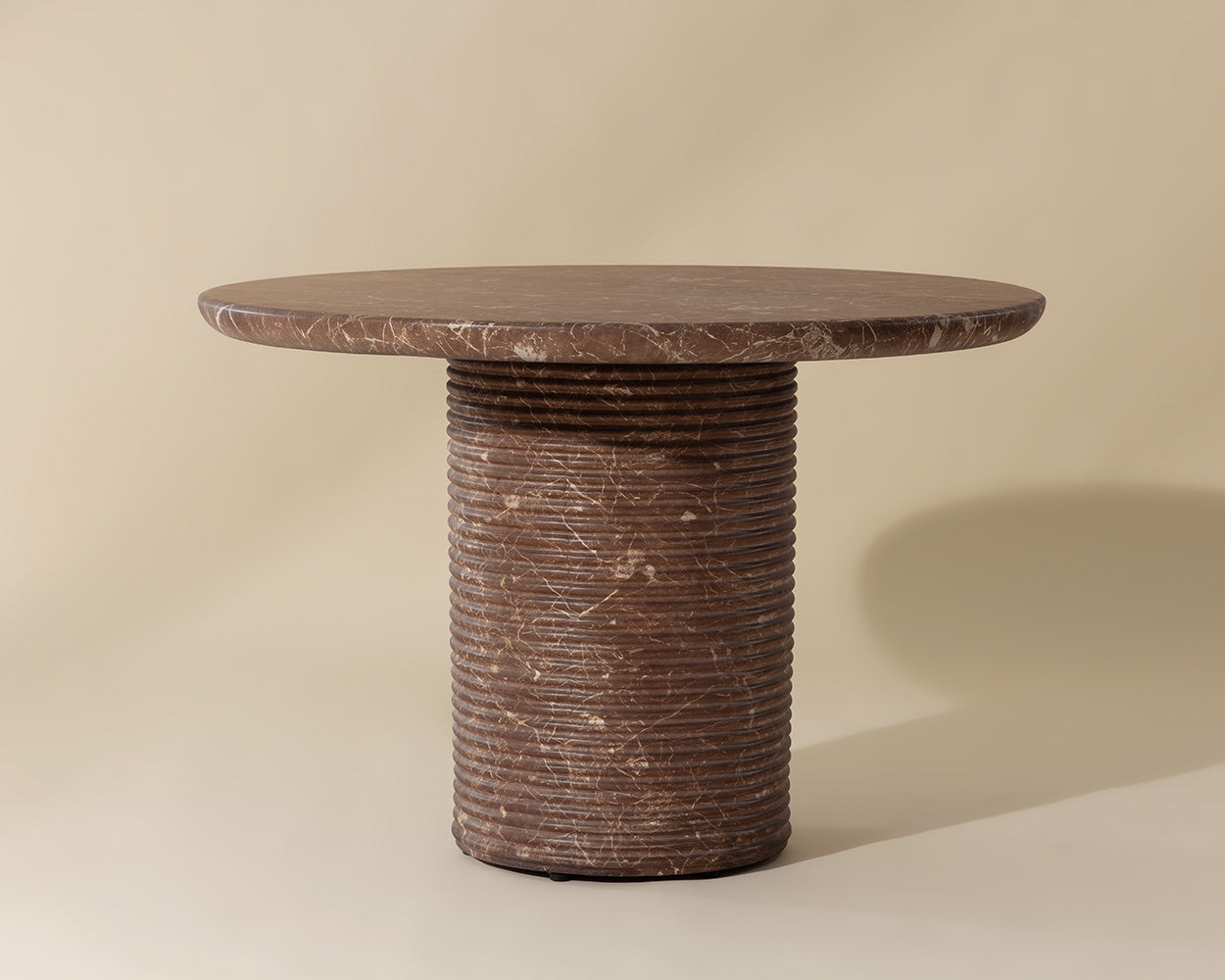 Riva Dining Table - Marble Look - Mocha