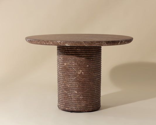 Riva Dining Table - Marble Look - Mocha