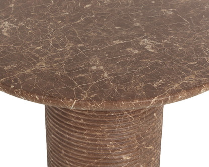 Riva Dining Table - Marble Look - Mocha