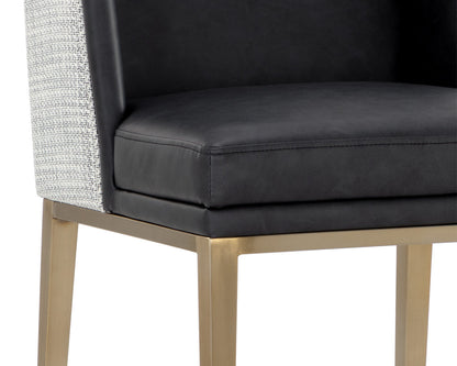 Joplin Counter Stool - Cantina Black / Vera White Pepper