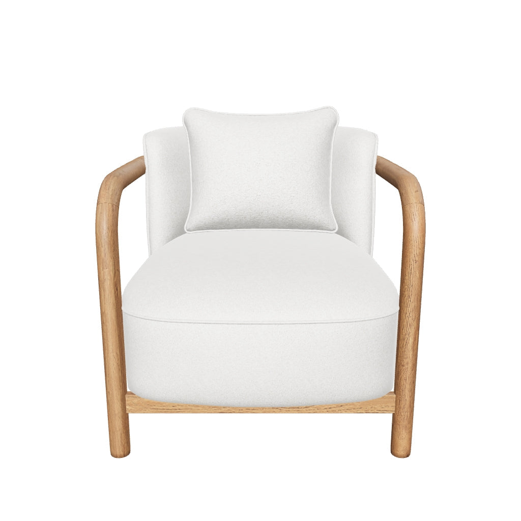 Beatrice Lounge Chair - Dove Cream