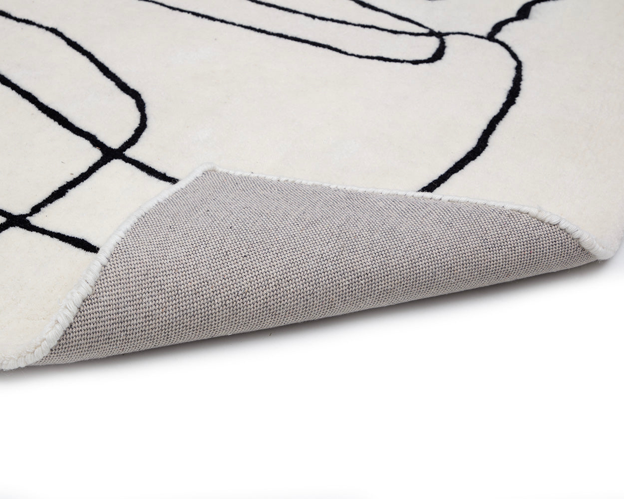 Tilda Hand-Tufted Rug - IVory / Charcoal