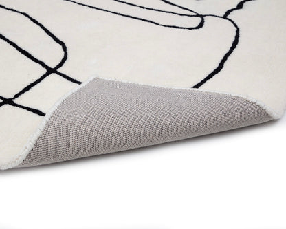 Tilda Hand-Tufted Rug - IVory / Charcoal