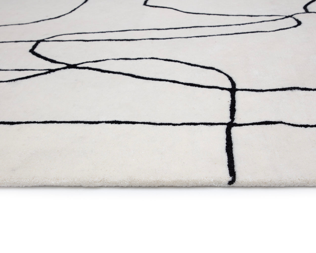 Tilda Hand-Tufted Rug - IVory / Charcoal