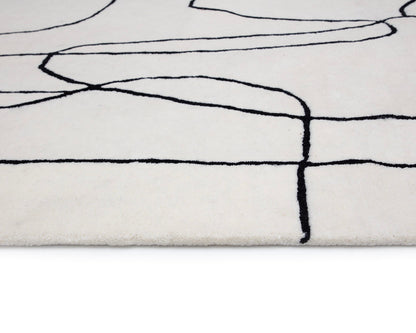 Tilda Hand-Tufted Rug - IVory / Charcoal