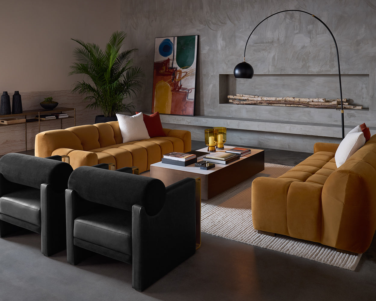 Edgar Lounge Chair - Bravo Black / Abbington Black