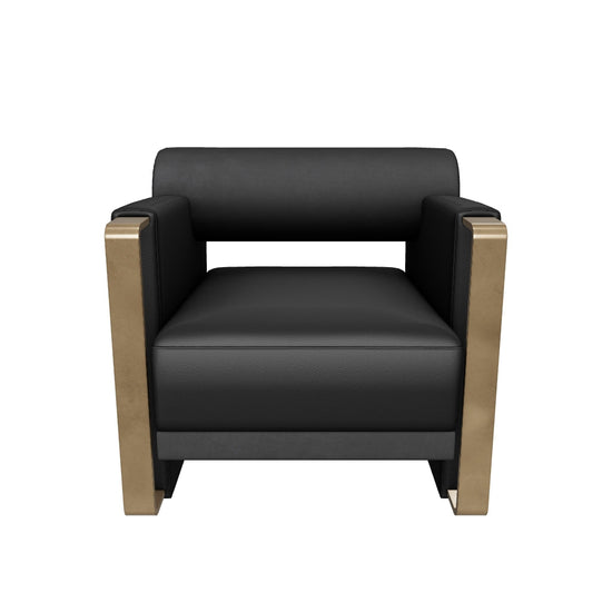 Edgar Lounge Chair - Bravo Black / Abbington Black