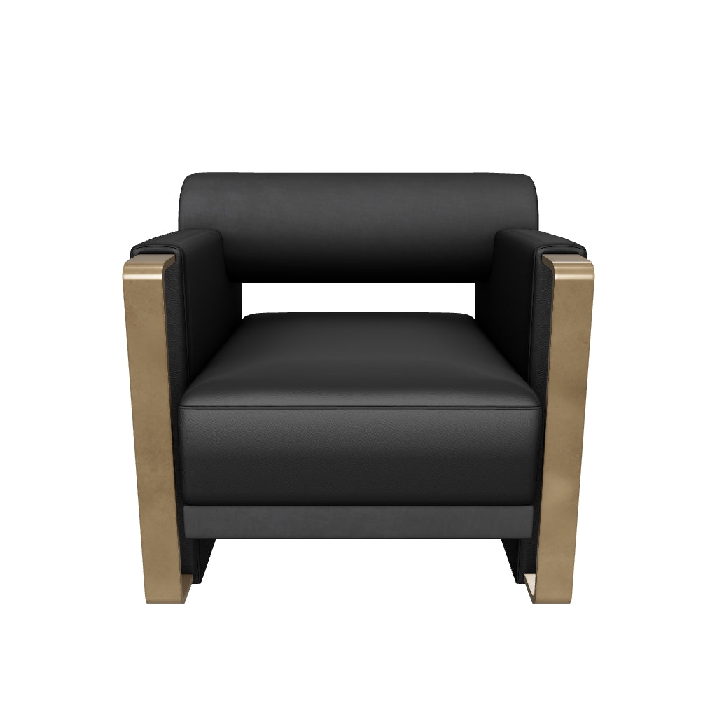 Edgar Lounge Chair - Bravo Black / Abbington Black