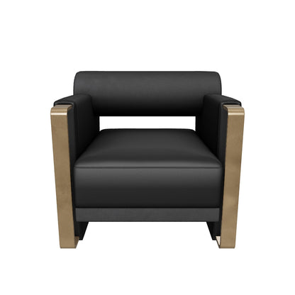 Edgar Lounge Chair - Bravo Black / Abbington Black