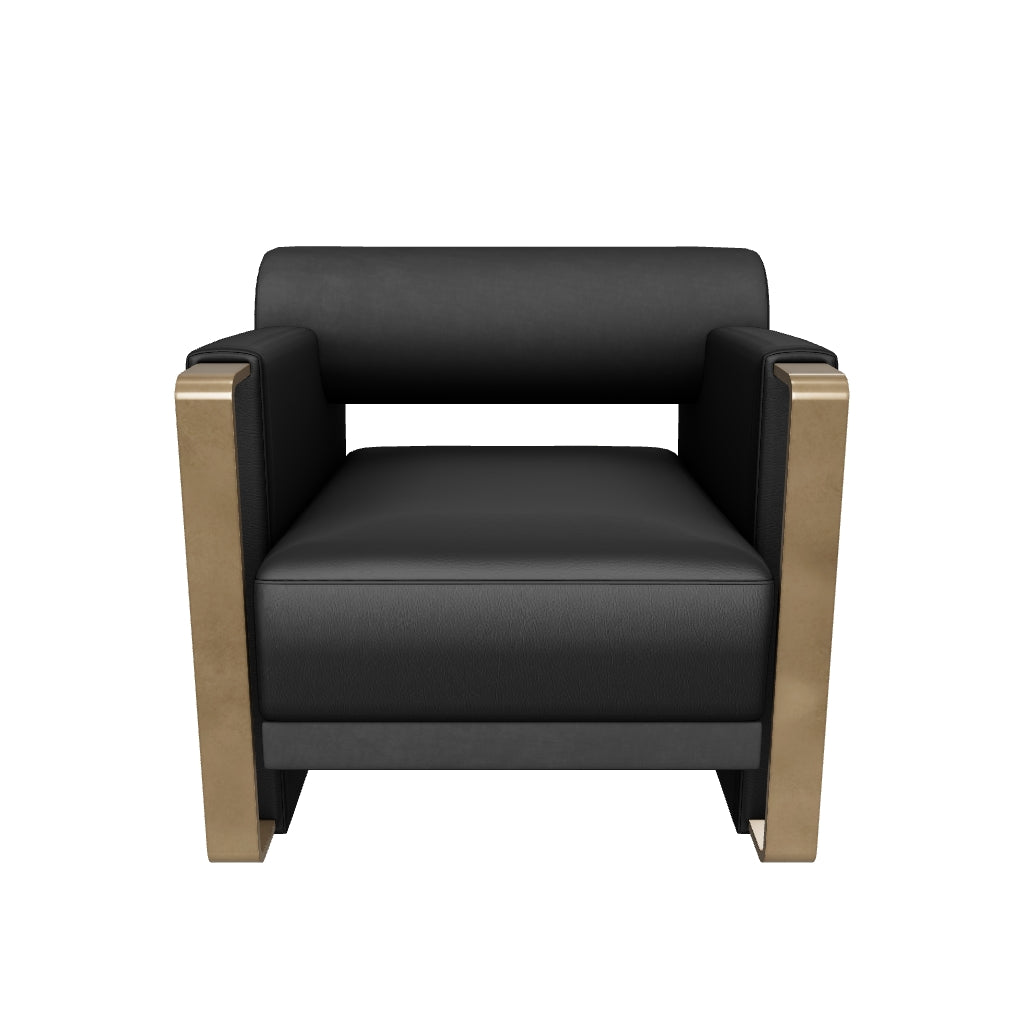 Edgar Lounge Chair - Bravo Black / Abbington Black